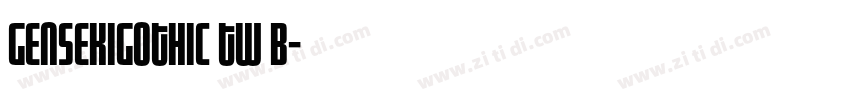 gensekigothic tw b字体转换